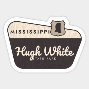 Hugh White State Park Mississippi Welcome Sign Sticker